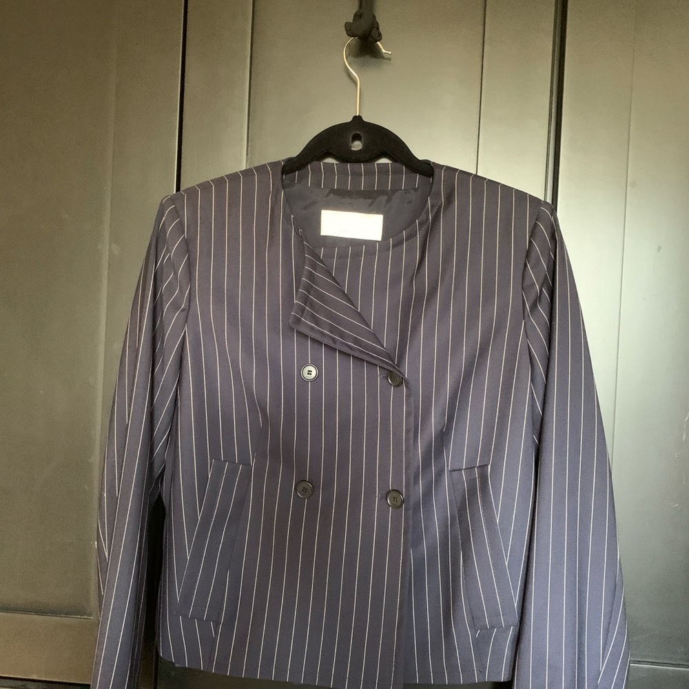 Boss Navy Pinstripe Women's Jacket